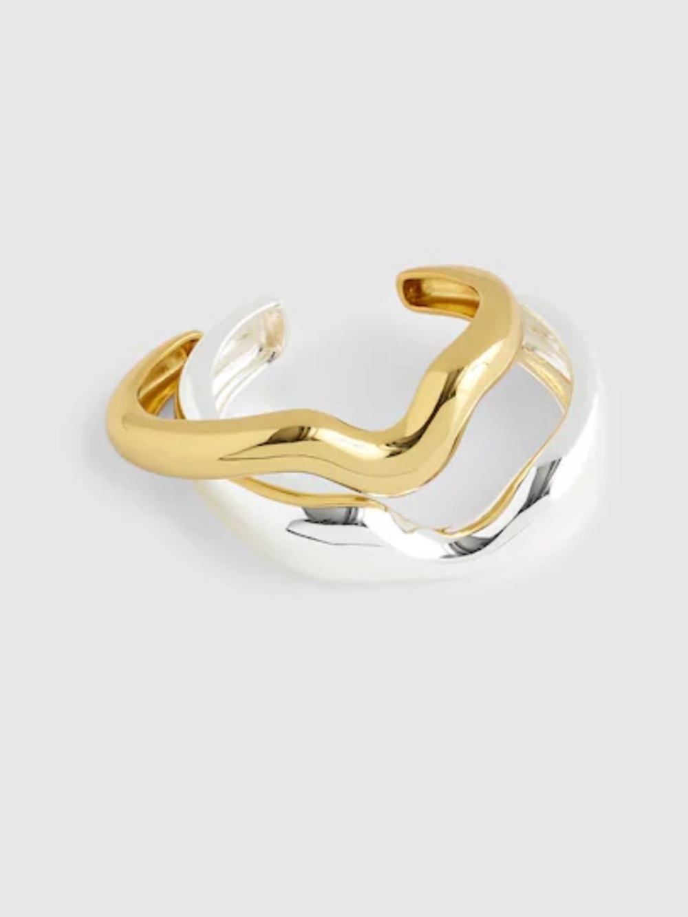 Madewell Mixed-Metal Notched Cuff Bracelet